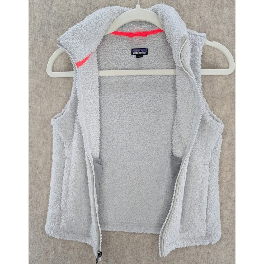 Patagonia Kids Fleece Girls' Los Gatos Vest Fleece Grey Size M 10 - Picture 3 of 7